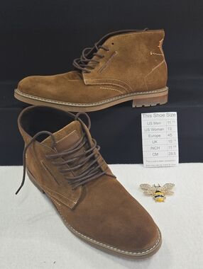 Arkbird Men's Brown Suede Chukka Boots - Comfort Lace-Up
